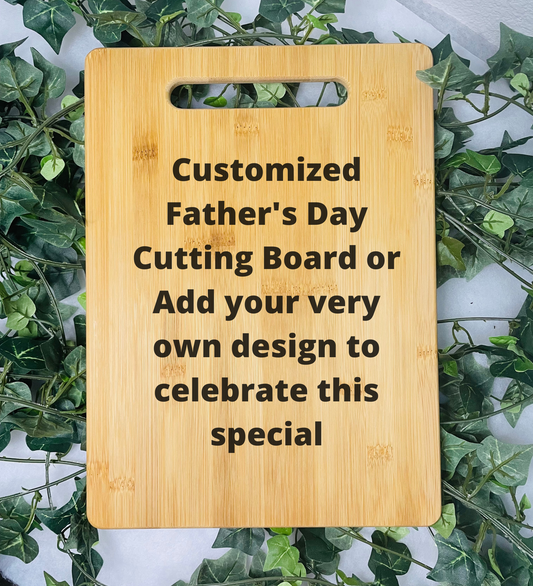 Classic Father's Day Bamboo Cutting Board | Custom Father's day | Custom Laser Engraved | Custom Cutting Board |