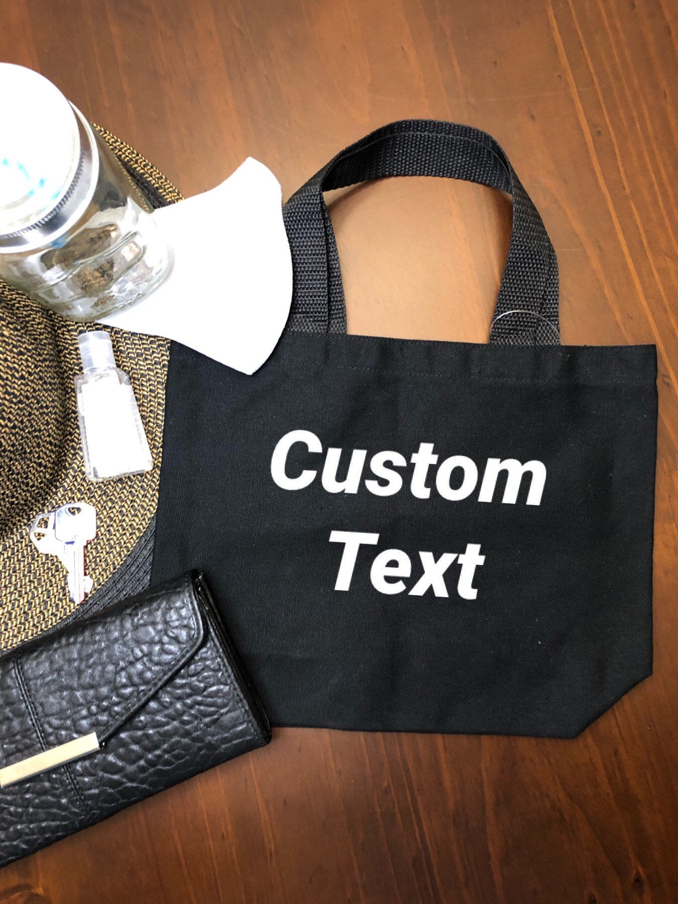Small Custom Tote Bag | Design Tote Bag | Personalized Tote Bag | Create your Own Small Bag |