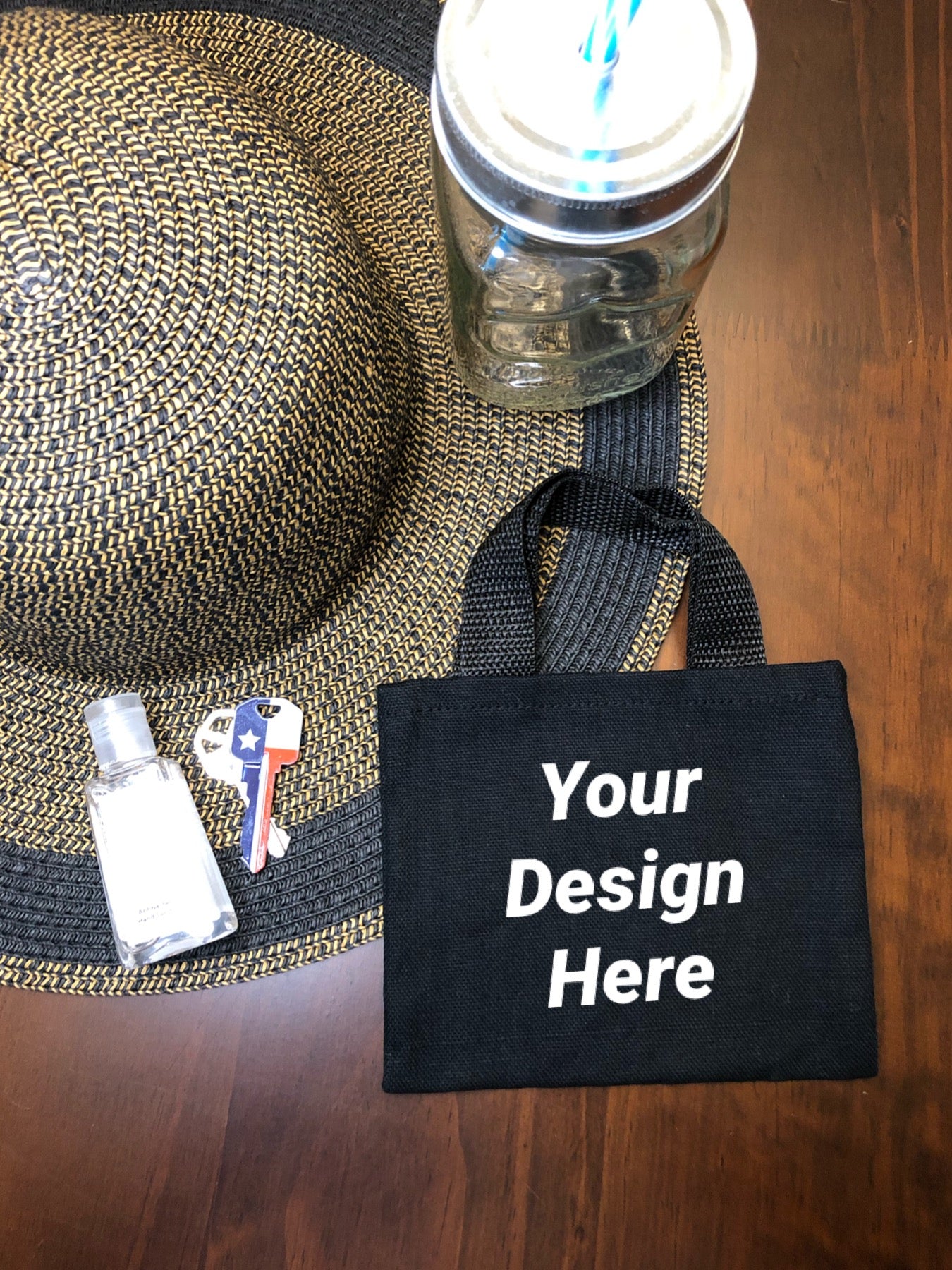X-Small Custom Tote Bag | Design Tote Bag | Personalized Tote Bag | Create your Own X-Small Bag | Pack Of 4 |