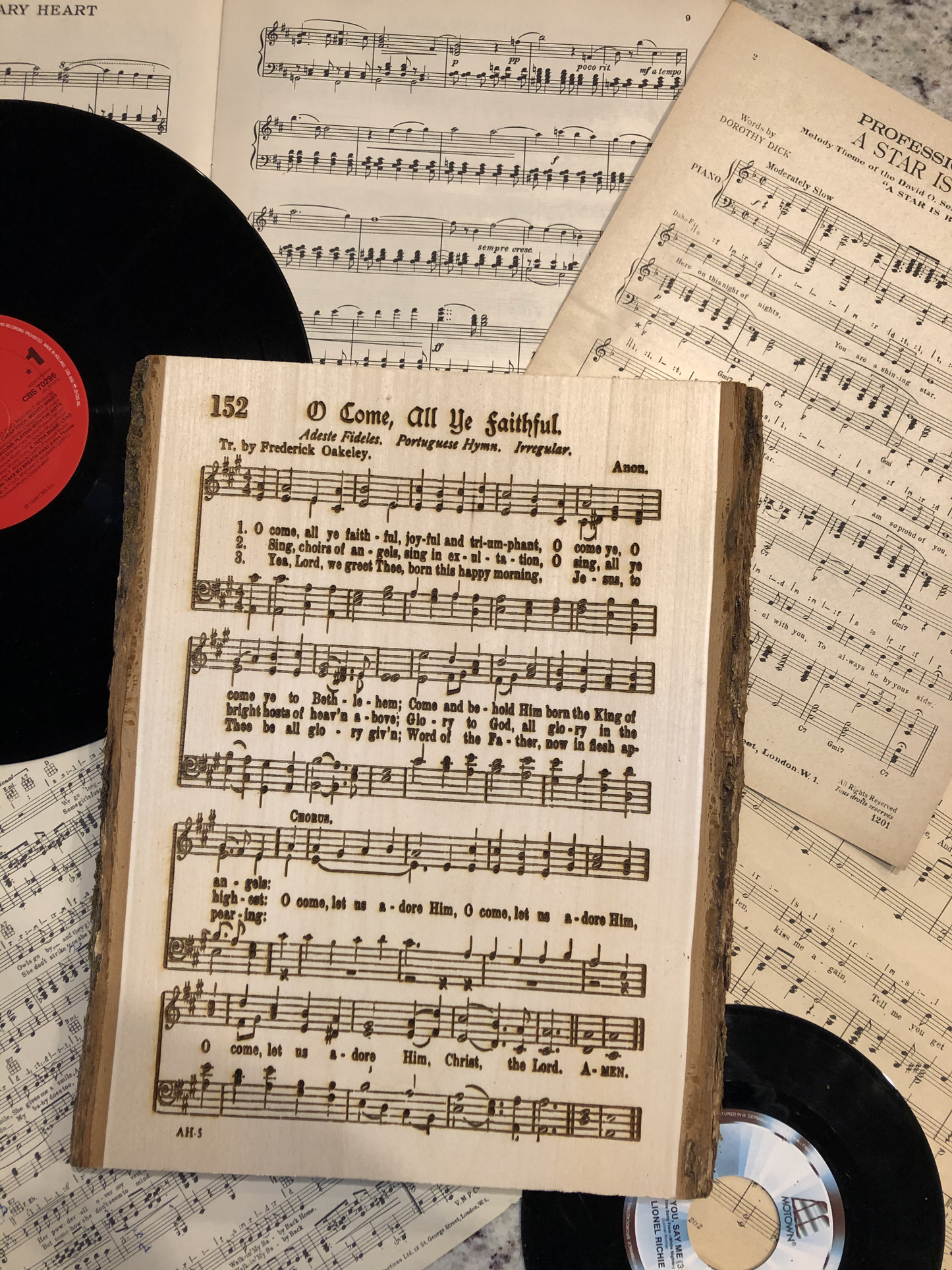 Laser Engraved Hymn | Engraved Hymn Wood | Live Edge Wood | Live Edge Plank | Live Edge Hymn |