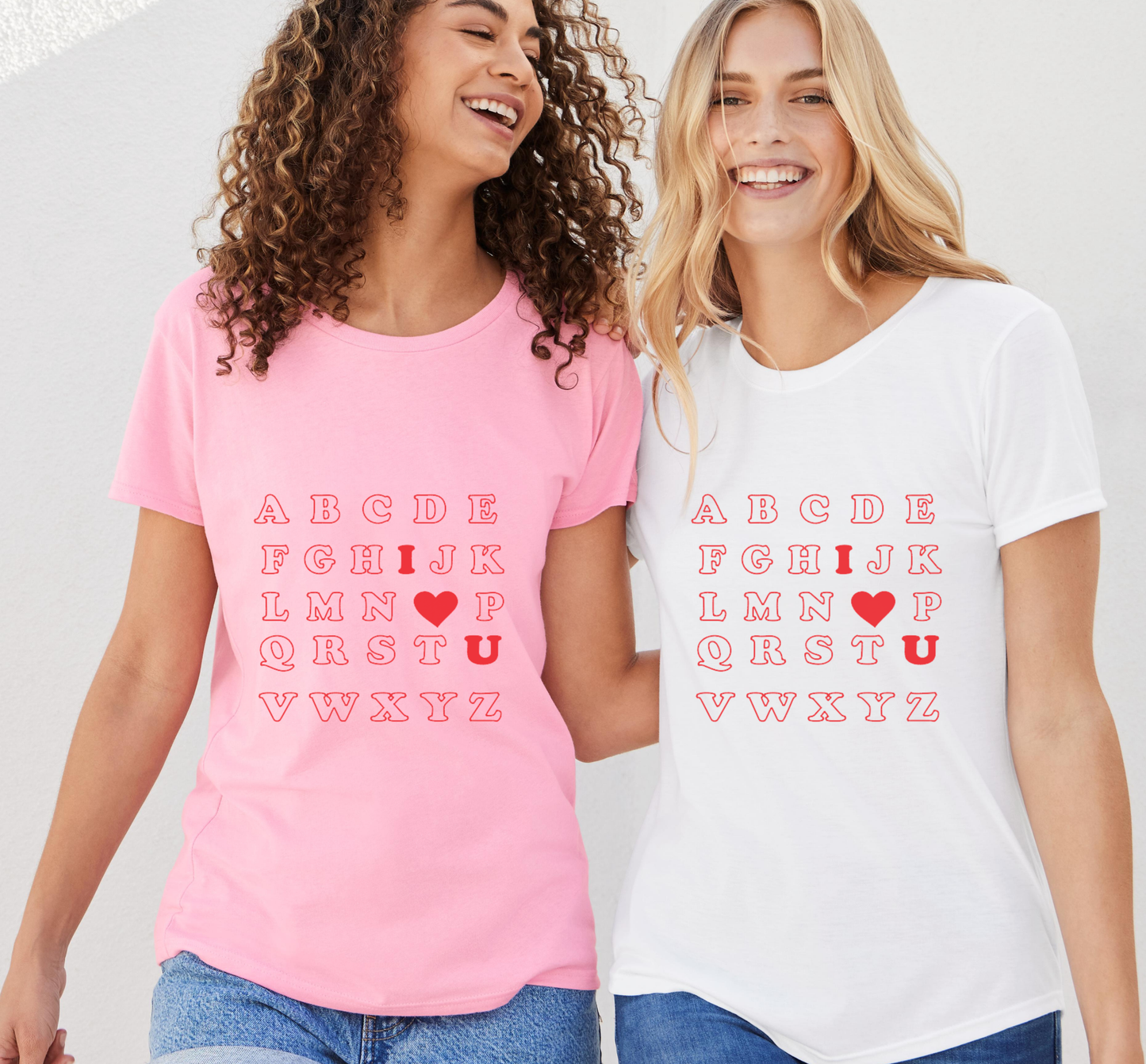ABC I Love You Unisex Adult Shirt | Custom T-shirt | Personalized T-shirt | Personalized Shirt | Custom Printing T-shirts | Shirt |