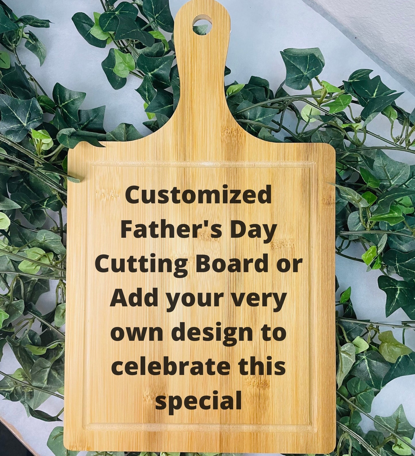 Paddle Father's Day Bamboo Cutting Board | Custom Father's day | Custom Laser Engraved | Custom Cutting Board |