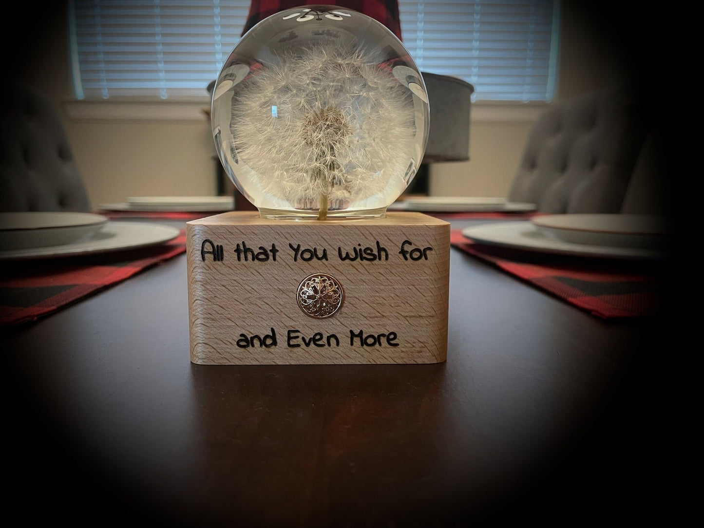 MISS LI Garden Forever Flowers | 3D Crystal Ball | LED Lights | Personalized | Custom Text | Custom Image | Laser Engraved