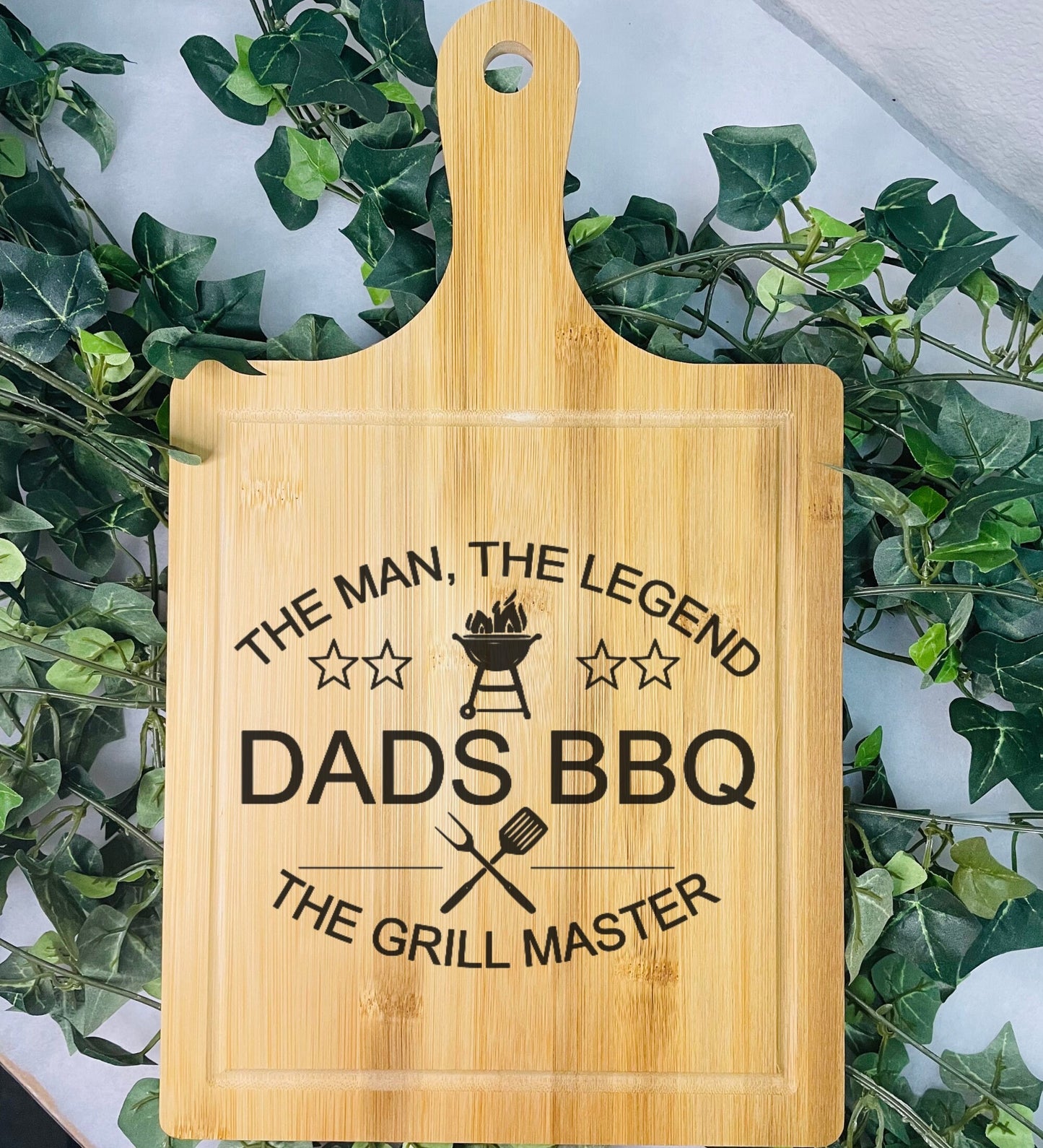 Paddle Father's Day Bamboo Cutting Board | Custom Father's day | Custom Laser Engraved | Custom Cutting Board |