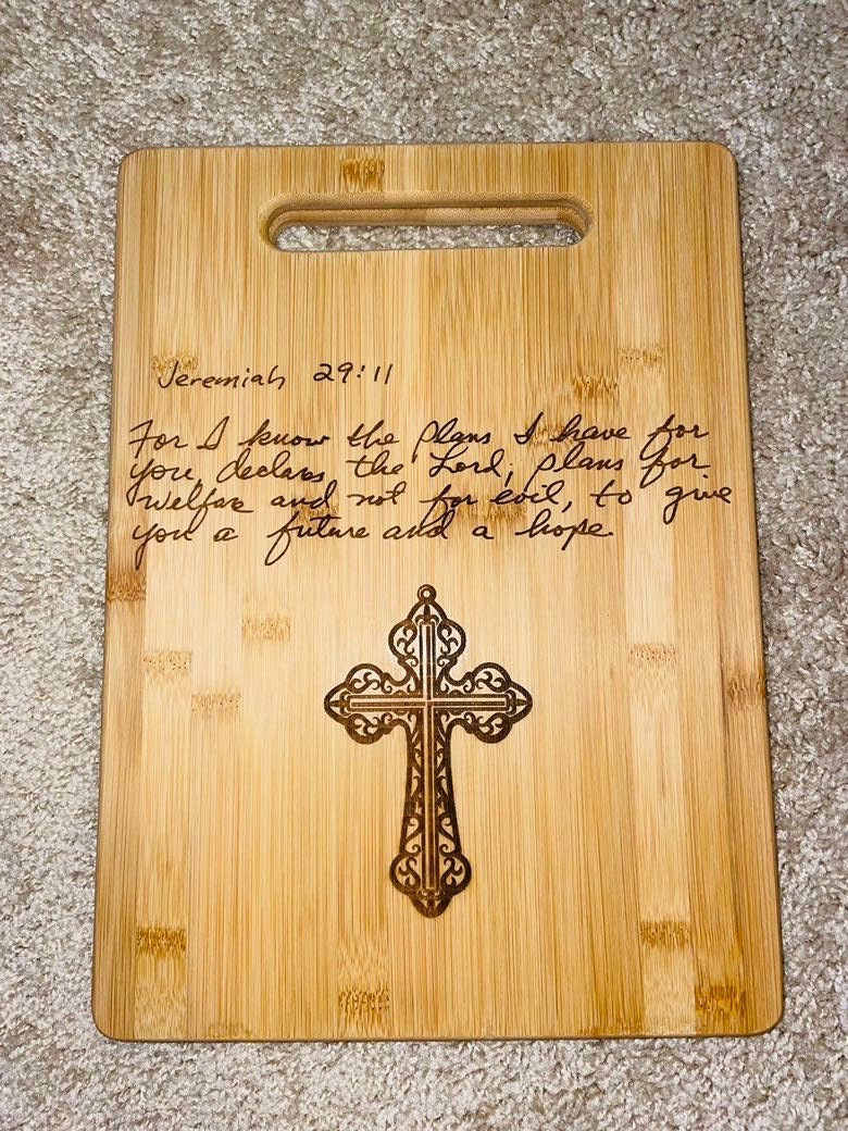 Personalized Classic Cutting Board | Bamboo Cutting Board | Customized Cutting Board | Laser Engraved | Message | Poem |