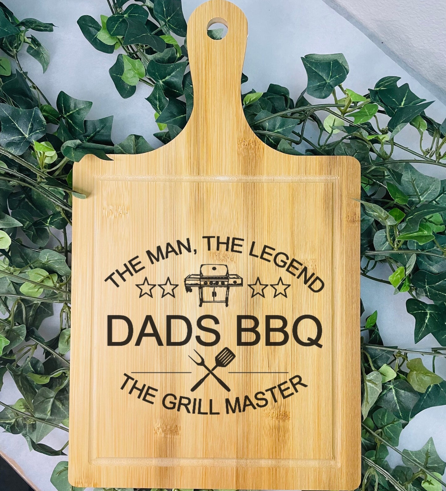 Paddle Father's Day Bamboo Cutting Board | Custom Father's day | Custom Laser Engraved | Custom Cutting Board |