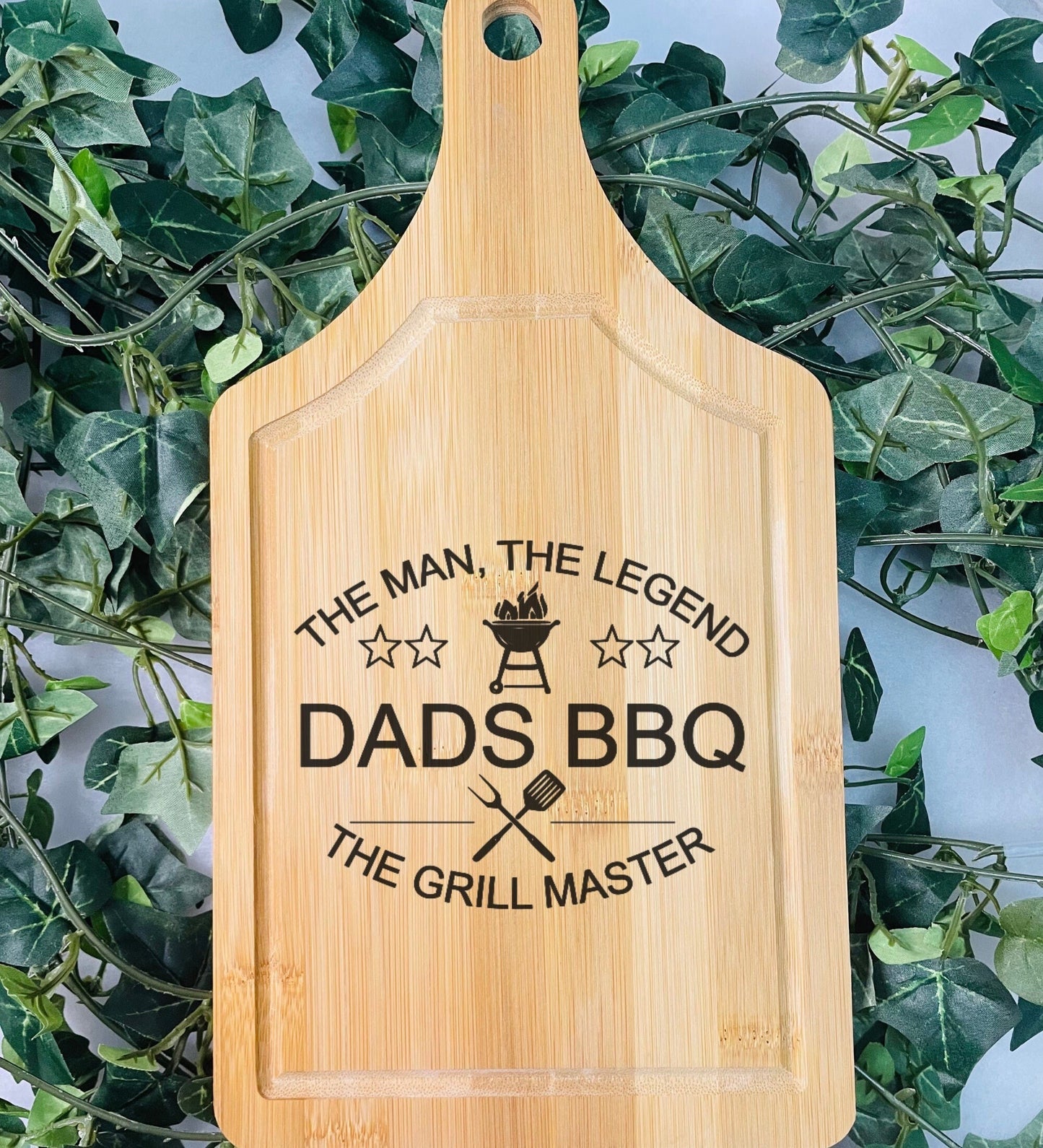Paddle Father's Day Bamboo Cutting Board | Custom Father's day | Custom Laser Engraved | Custom Cutting Board |