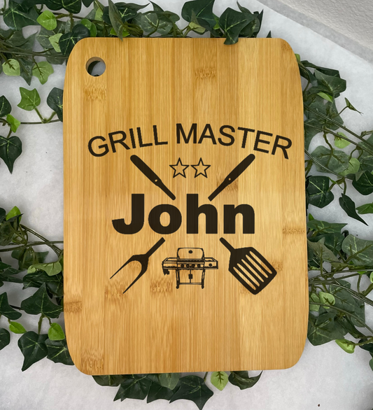 Round Father's Day Bamboo Cutting Board | Custom Father's day | Custom Laser Engraved | Custom Cutting Board |