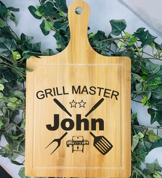 Paddle Father's Day Bamboo Cutting Board | Custom Father's day | Custom Laser Engraved | Custom Cutting Board |