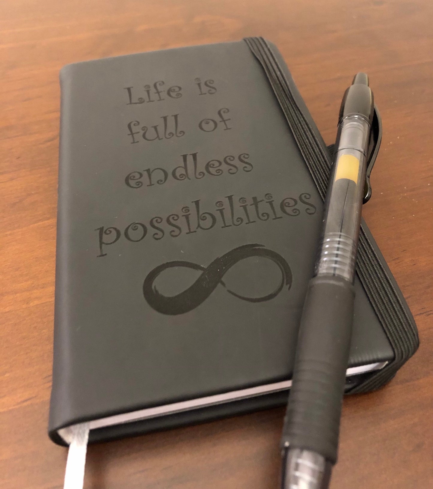 Personalized Notebook | Custom Engraved Notebook | Laser Engraved Notebook | 3 1/2" x 5 1/2" Journal | Faux Leather Journal |