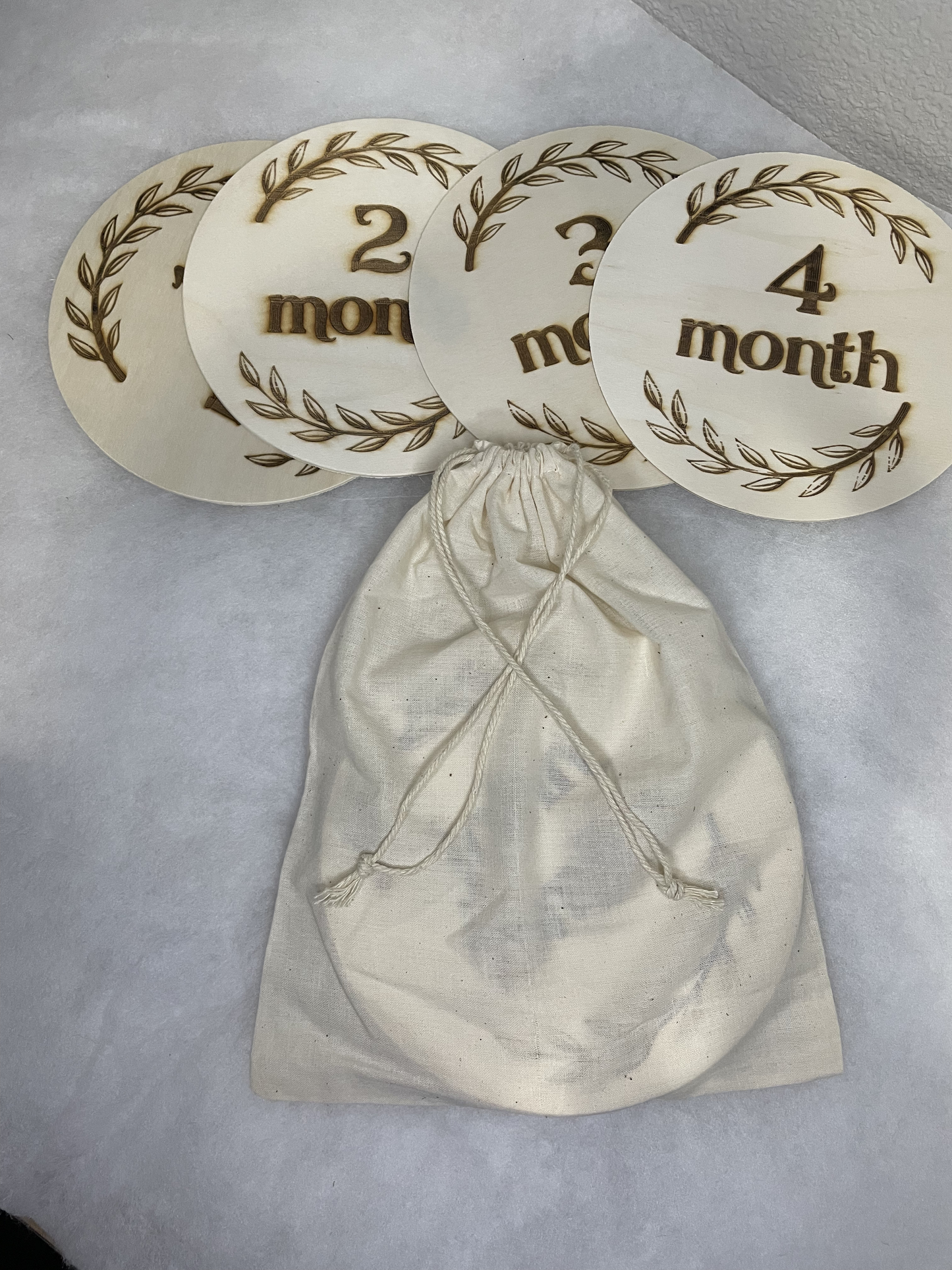 1,2,3 Baby Monthly Milestone Markers | Wood Monthly Markers | Laser Engraving | Milestone Plagues | Wood Sign |