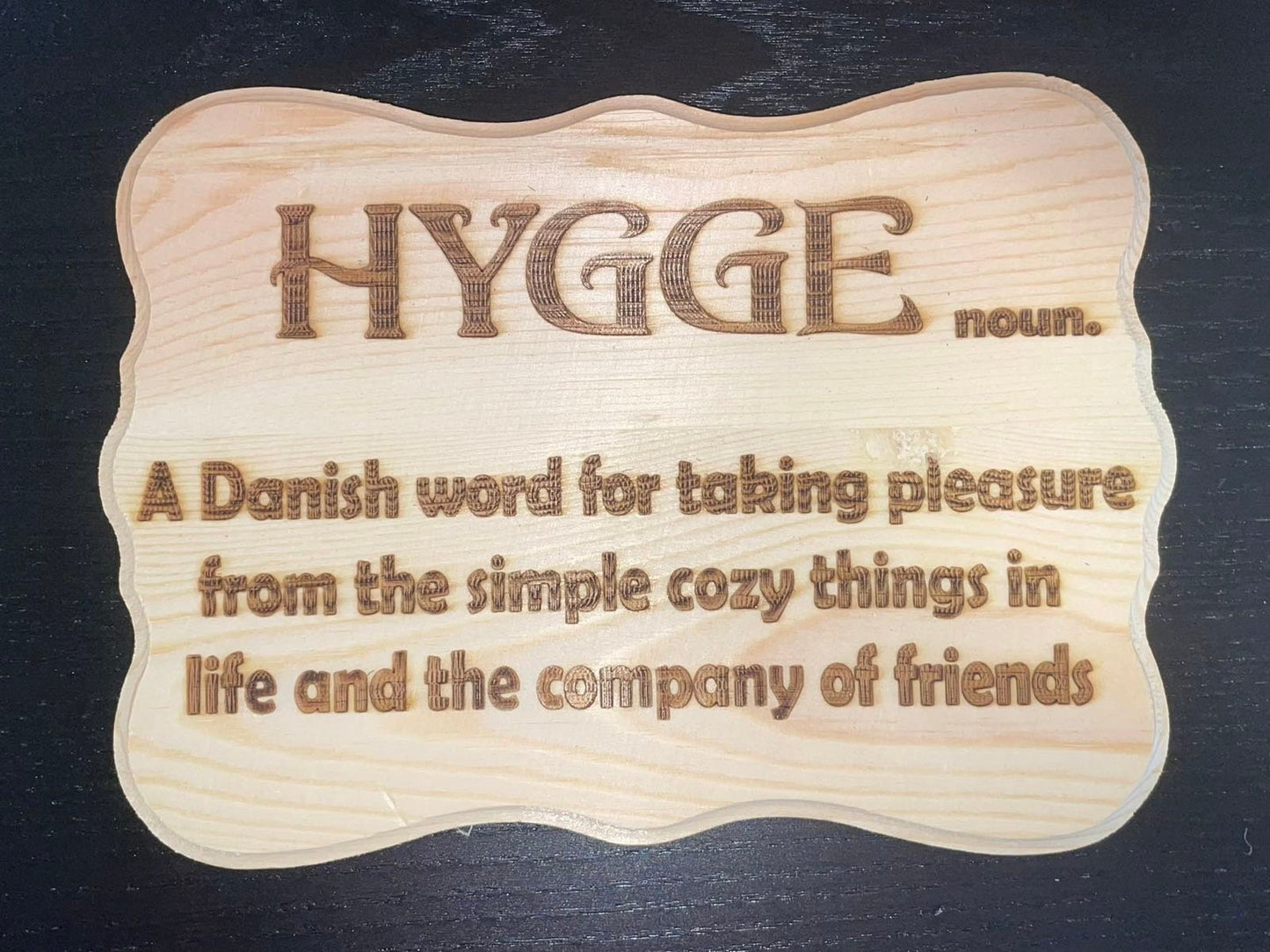 Hygge Sign | Laser Engraved | Wood Sign | Home Decoration | Hanging Custom Sign |