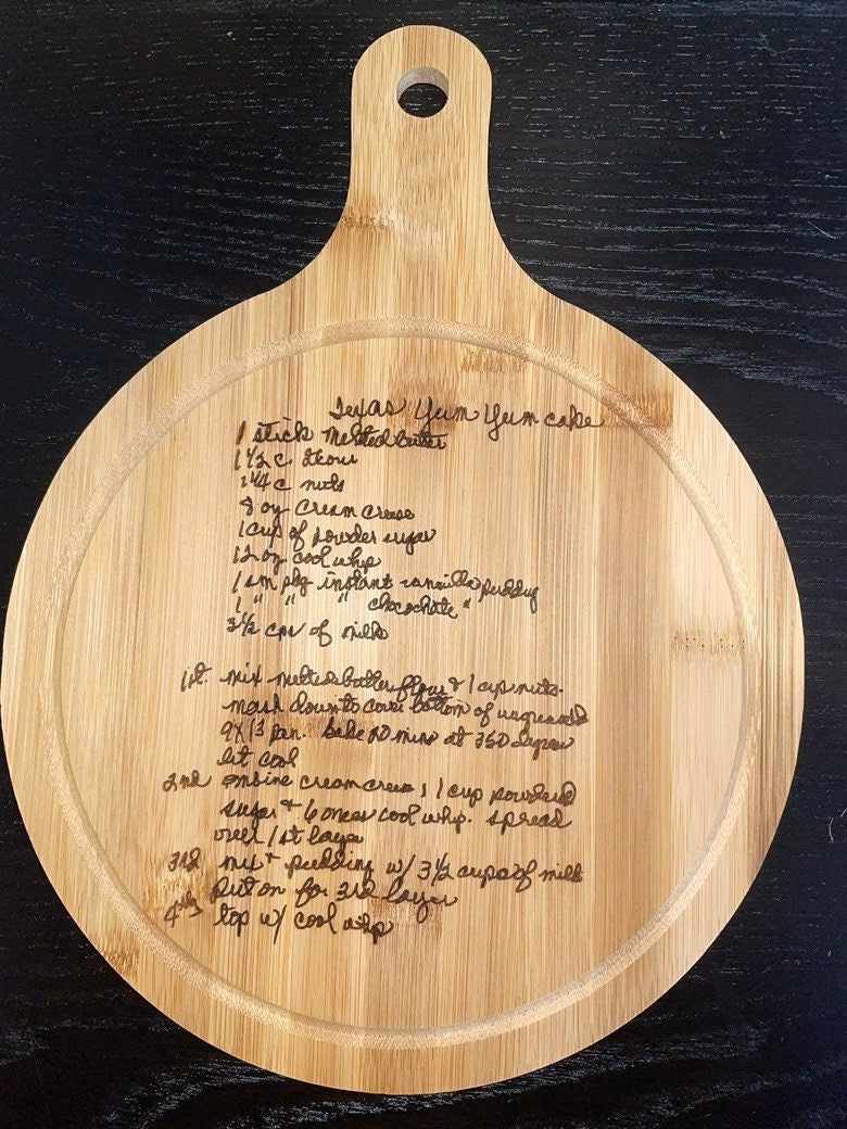 Custom Handwritten Recipe Cutting Board