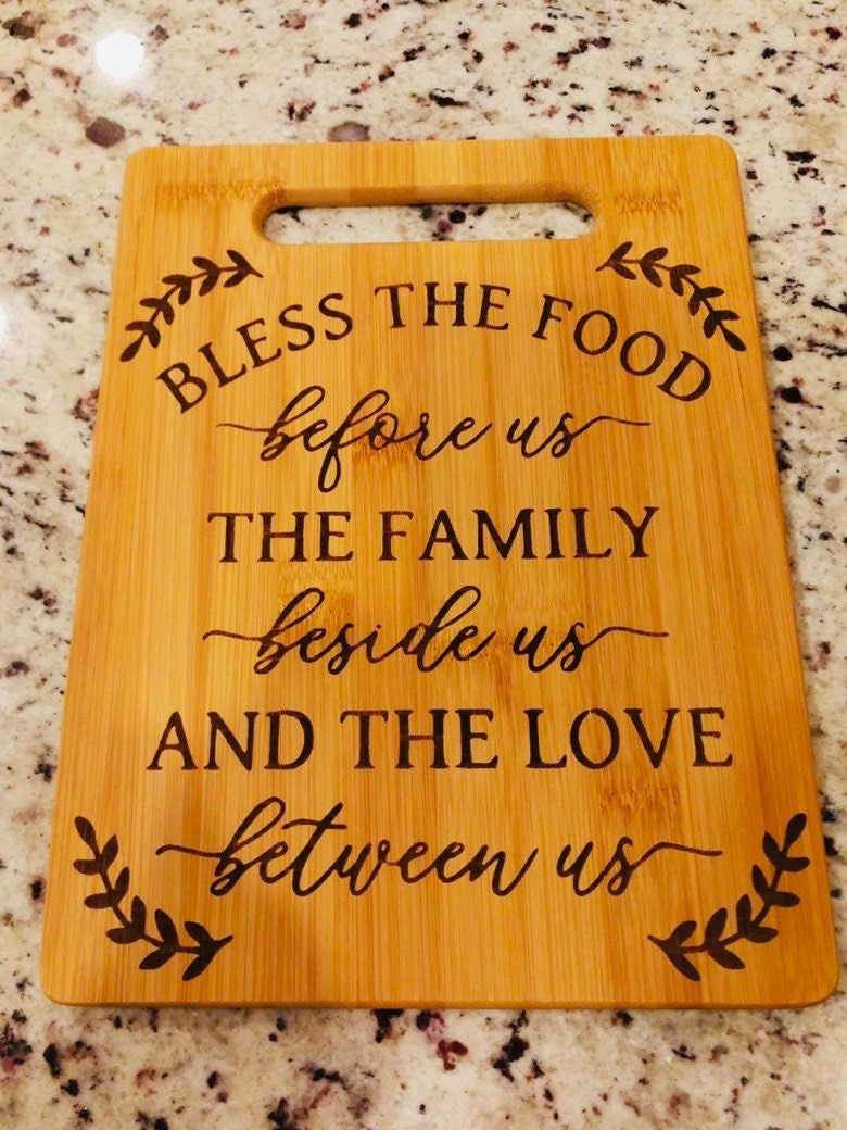 Personalized Classic Cutting Board | Bamboo Cutting Board | Customized Cutting Board | Laser Engraved | Message | Poem |