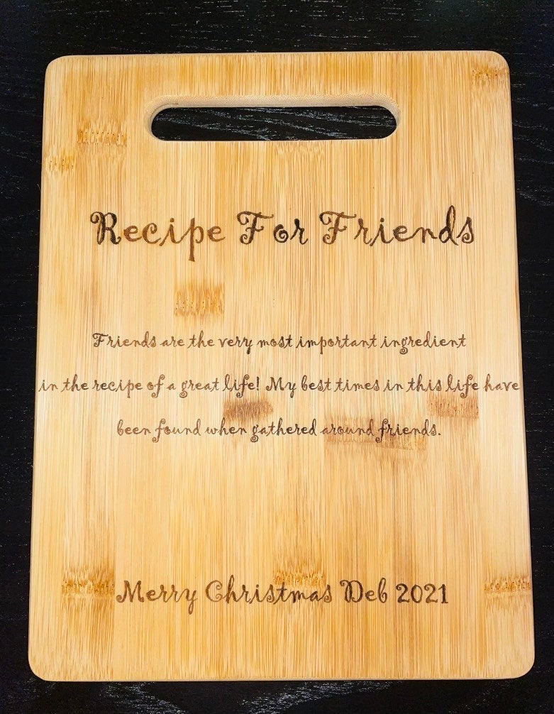 Personalized Classic Cutting Board | Bamboo Cutting Board | Customized Cutting Board | Laser Engraved | Message | Poem |