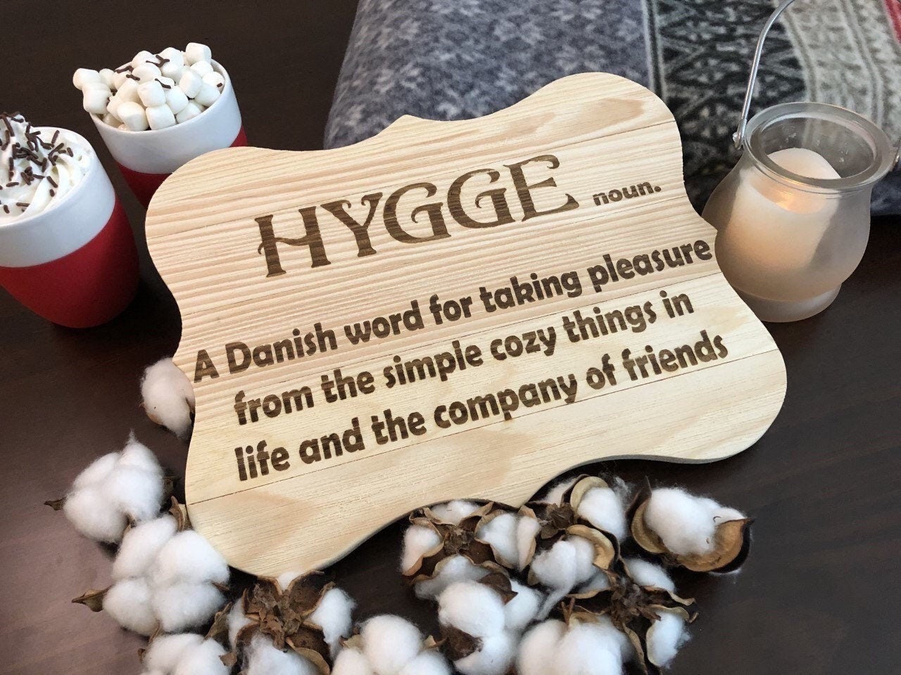 Hygge Sign | Laser Engraved | Wood Sign | Home Decoration | Hanging Custom Sign |