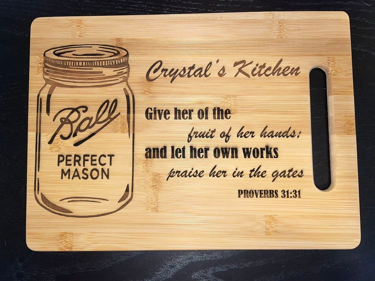 Personalized Classic Cutting Board | Bamboo Cutting Board | Customized Cutting Board | Laser Engraved | Message | Poem |